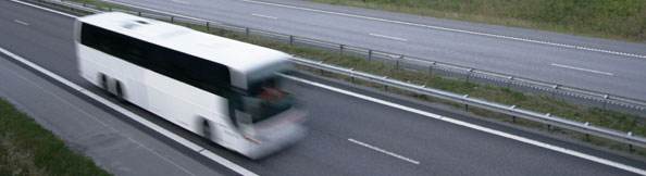 Coach on the motorway